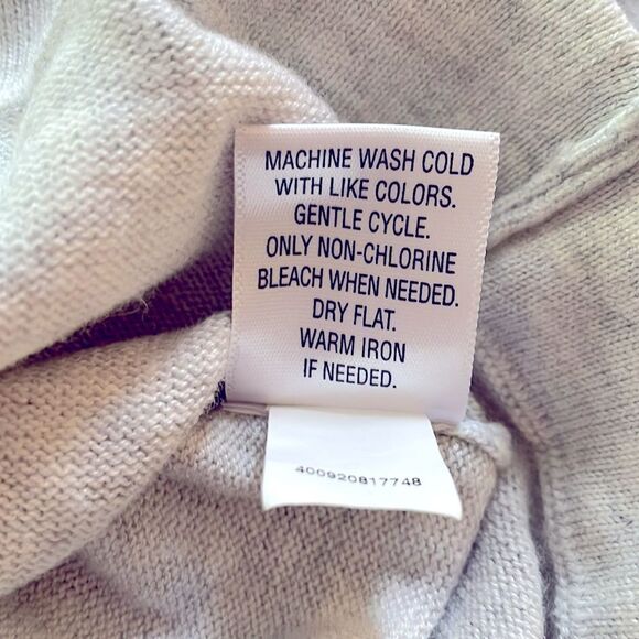 Apt. 9 Heathered Cream Gray Wrap Front Midi Dress Short Sleeve Size S - Picture 6 of 10